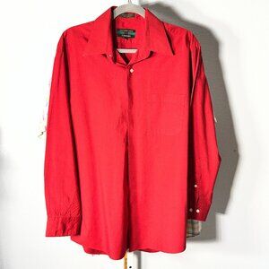 Alexander Julian Colours True Red Long-Sleeve Button-Up SZ Med
